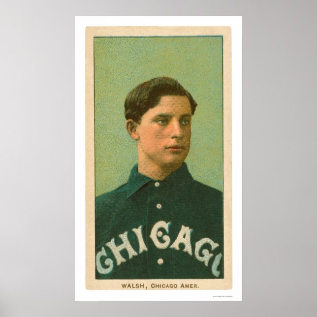 Pôster Ed Walsh Baseball Card 1909 (Frente)
