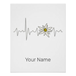 Pôster Edelweiss Heartbeat Oktoberfest Vintage Souvenir