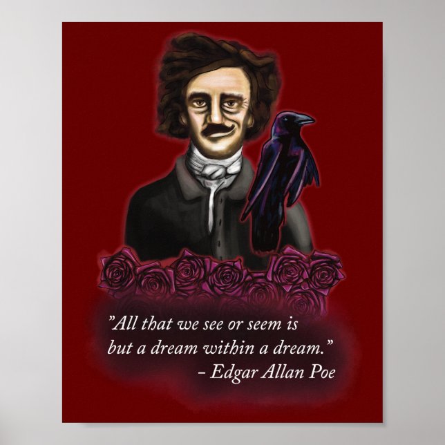 Poster Edgar Allan Poe, Academia Escura (Frente)