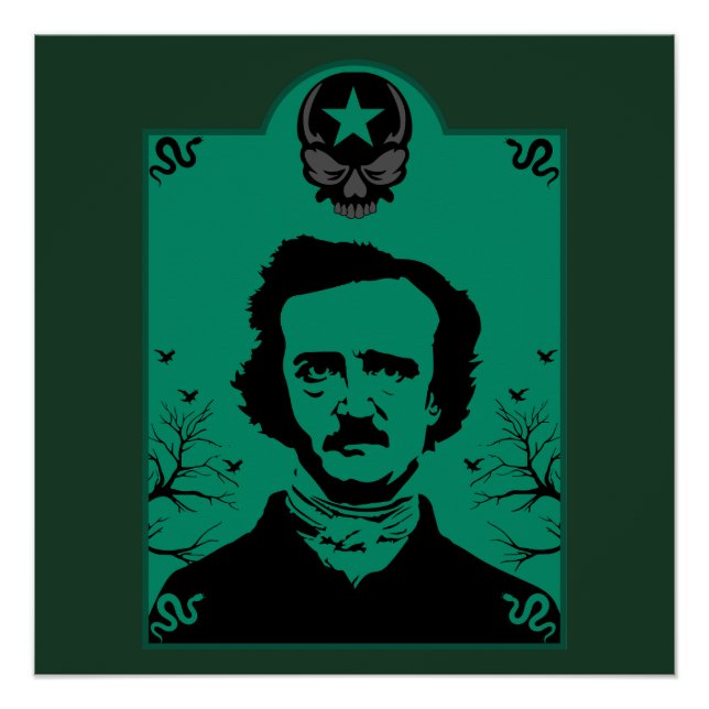 Pôster Edgar Allan Poe Art Gift (Frente)