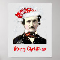 Edgar Allan Poe Christmas Wish Hat Snowflake