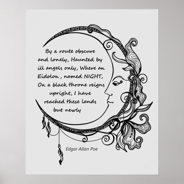 Poster Edgar Allan Poe Dreamland Dreamland Poem (Frente)
