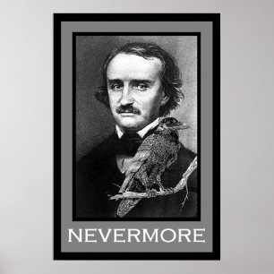 Pôster Edgar Allan Poe e corvo
