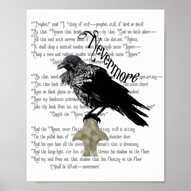 Poster Edgar Allan Poe é o Raven (Frente)