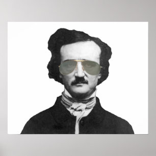Pôster Edgar Allan Poe nos óculos de sol