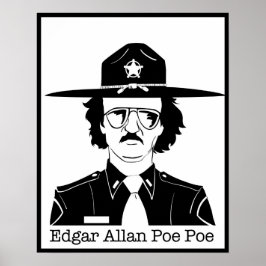 Pôster Edgar Allan Poe (Preto a Branco)