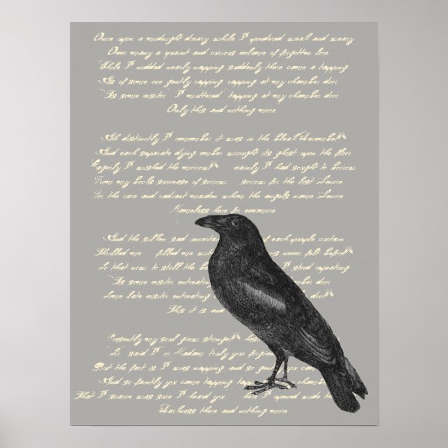 Poster Edgar Allan Poe "Raven" (Frente)