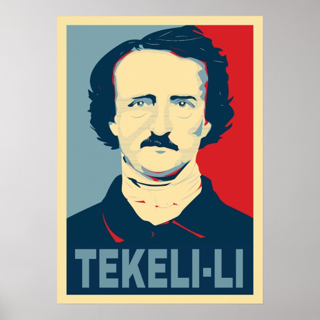 Poster Edgar Allan Poe TEKELI-LI Estilo de Esperança (Frente)