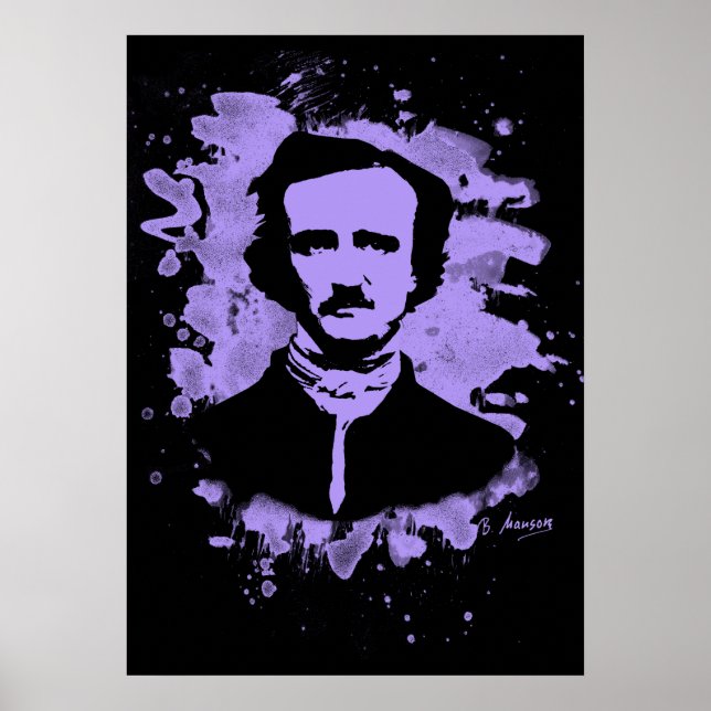Poster Edgar Allan Poe Tribute (violeta) (Frente)