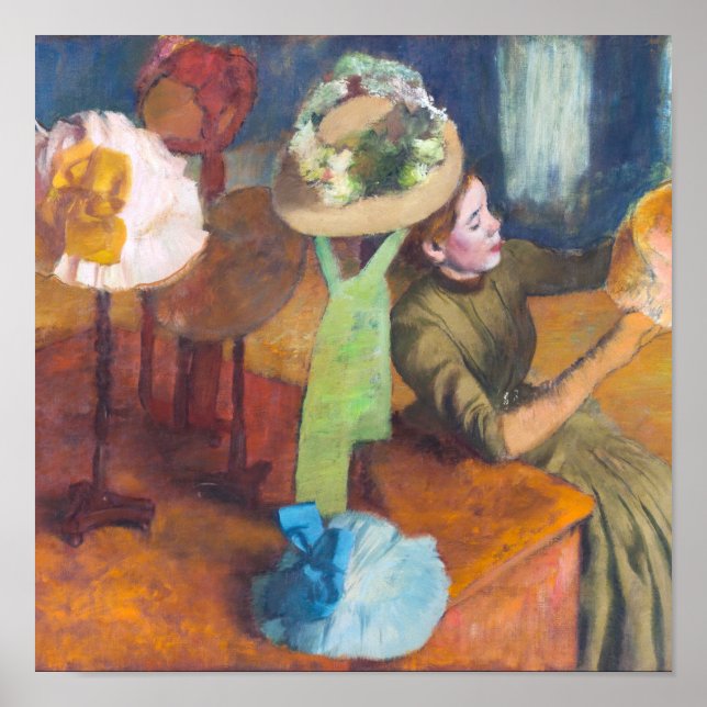 Poster Edgar Degas - A Loja de Chapéus (Frente)