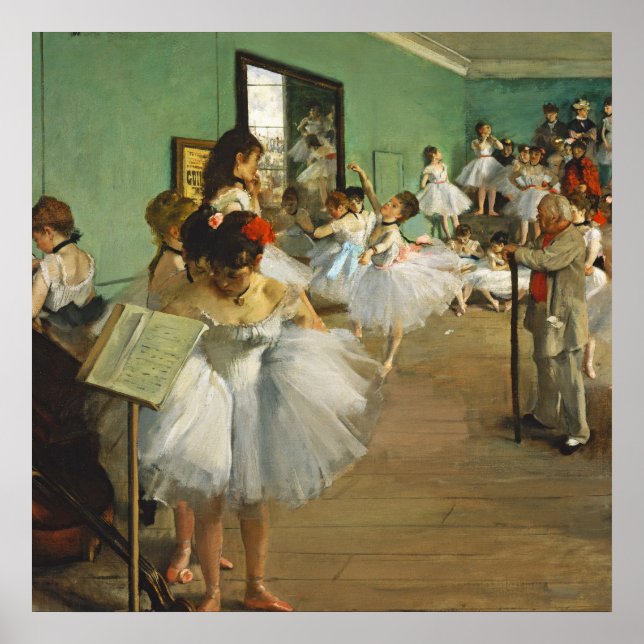 Poster Edgar Degas, A Pintura Da Classe De Dança Ballerin (Frente)