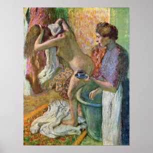 Pôster Edgar Degas - após o banho