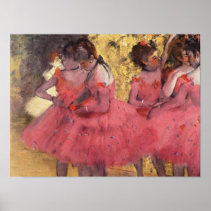 Poster Edgar Degas As Bailarinas Rosa
