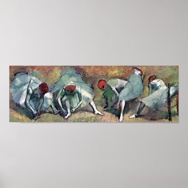 Poster Edgar Degas - Bailarinas Amarrando Sapatos (Frente)