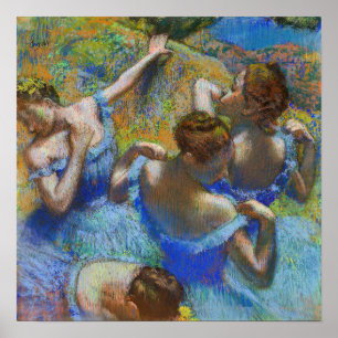 Poster Edgar Degas - Bailarinas Azuis