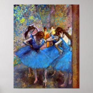 Pôster Edgar Degas - Bailarinas em Azul - Amante da Dança