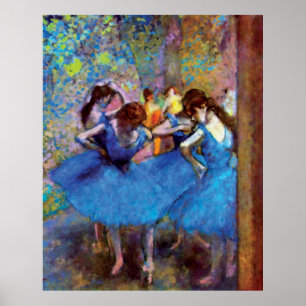 Poster Edgar Degas - Bailarinas em Azul - Amante da Dança
