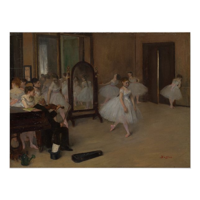 Pôster Edgar Degas | Balé de classe dançante (Frente)