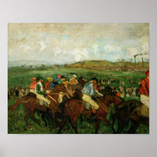 Poster Edgar Degas   Cavalheiros, antes da partida