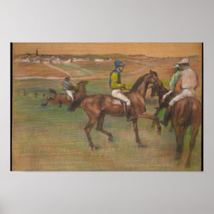 Poster Edgar Degas - cavalos de raça