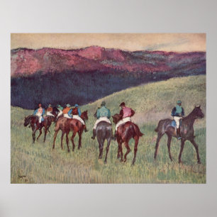 Pôster Edgar Degas - cavalos de raça que treinam 1894
