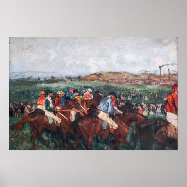 Poster Edgar Degas - Corrida de Cavalheiros (Frente)