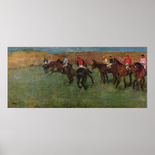Pôster Edgar Degas - corrida de cavalos antes do começo