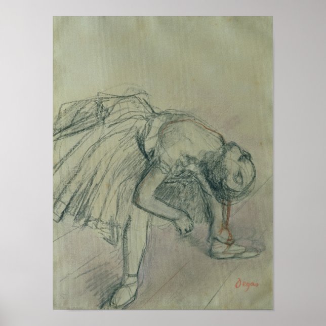 Pôster Edgar Degas | Dançarina A Fixar o Slipper, c.1865 (Frente)
