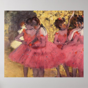 Pôster Edgar Degas - Dançarina de Pink na Asa 1884