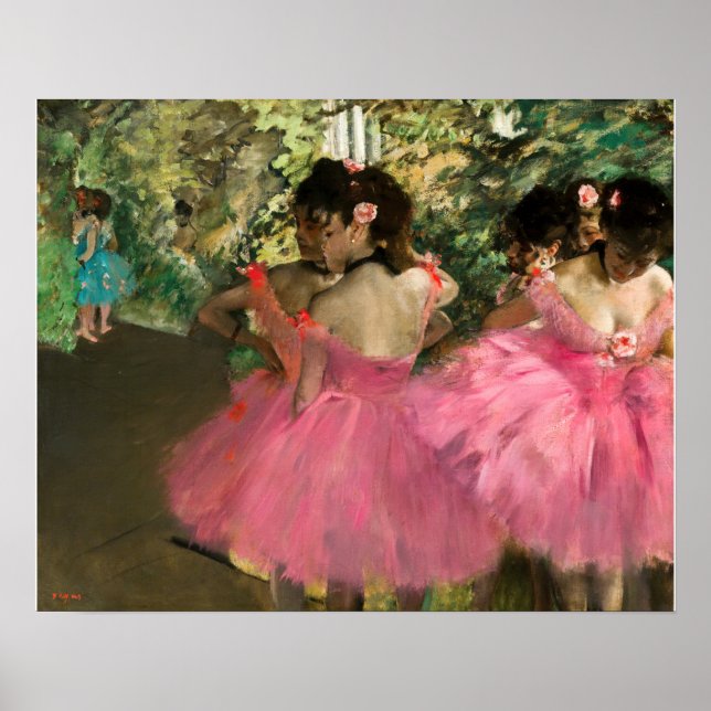 Poster Edgar Degas - Dançarinas em rosa (Frente)
