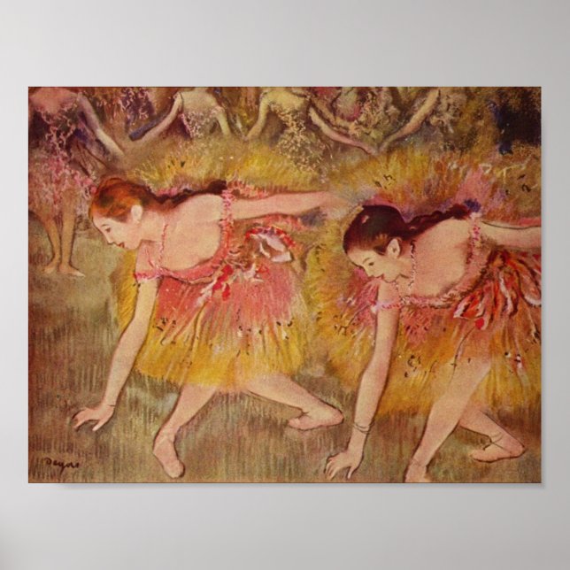 Poster Edgar Degas Dançarinas Inclinando-se (Frente)