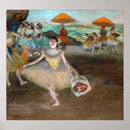 Poster Edgar Degas - Dançarino com Buquê, Banho com Palco