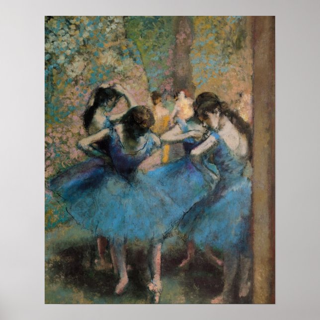 Pôster Edgar Degas | Dançarinos a azul, 1890 (Frente)