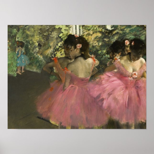 Poster Edgar Degas - Dançarinos A Rosa (Frente)