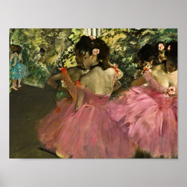 Pôster Edgar Degas - Dançarinos A Rosa (Frente)
