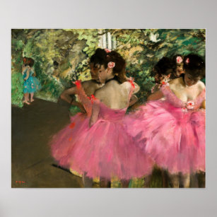 Poster Edgar Degas - Dançarinos a rosa