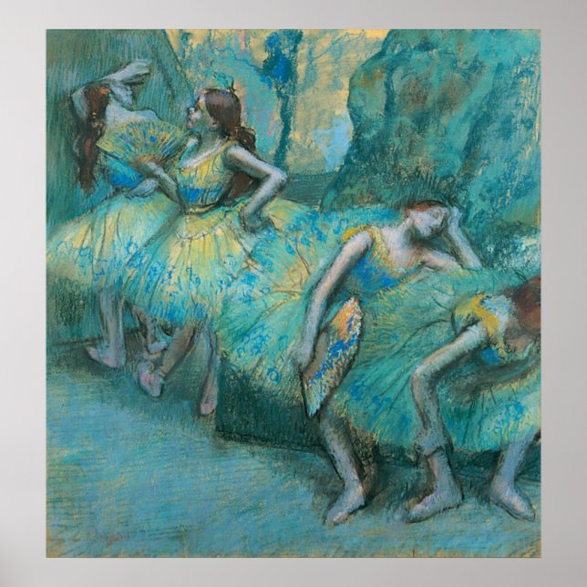 Pôster Edgar Degas - Dançarinos Balés nas Asas 1900 Paste (Frente)