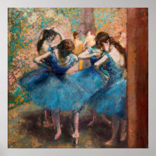 Poster Edgar Degas - Dançarinos em azul