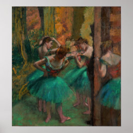 Poster Edgar Degas - Dançarinos, Rosa e Verde