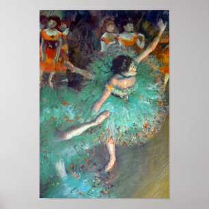 Pôster Edgar Degas - dançarinos verdes - dança do balé