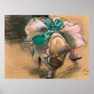 Poster Edgar Degas Dancer Amarrando Suas Fitas Calçados