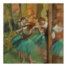 Edgar Degas Dancers Pink e Impressionista Verde