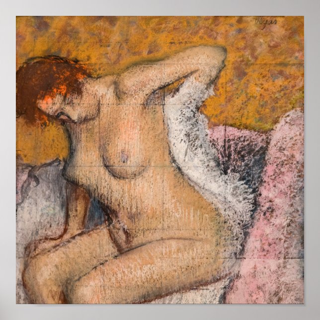Poster Edgar Degas - Depois do Banho (Frente)