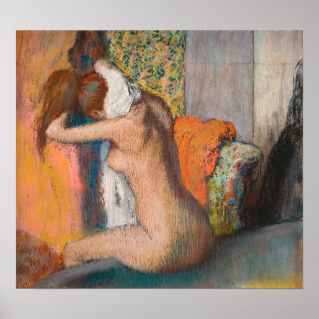 Poster Edgar Degas - Depois do Banho, Mulher Esfregando P (Frente)