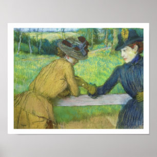 Poster Edgar Degas duas mulheres que inclinam-se em uma