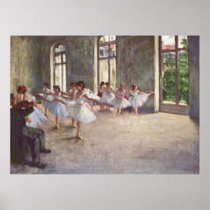 Pôster Edgar Degas - Ensaio de Balés Classe 1873