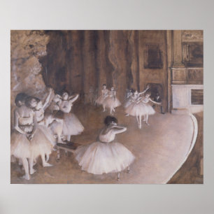 Poster Edgar Degas Ensaio de Balés no Palco, 1874