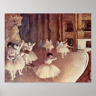 Pôster Edgar Degas - ensaio de vestido do palco do balé