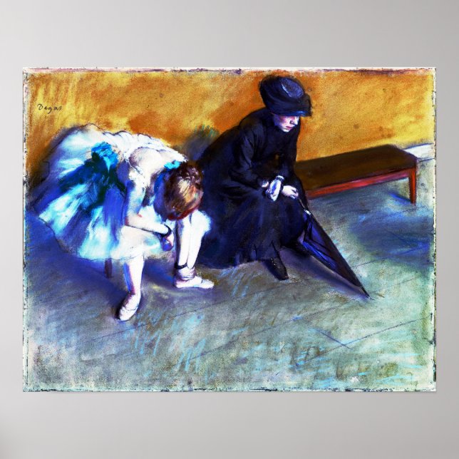 Poster Edgar Degas Esperando (Frente)
