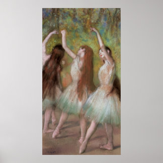 Pôster Edgar Degas Green Dancers